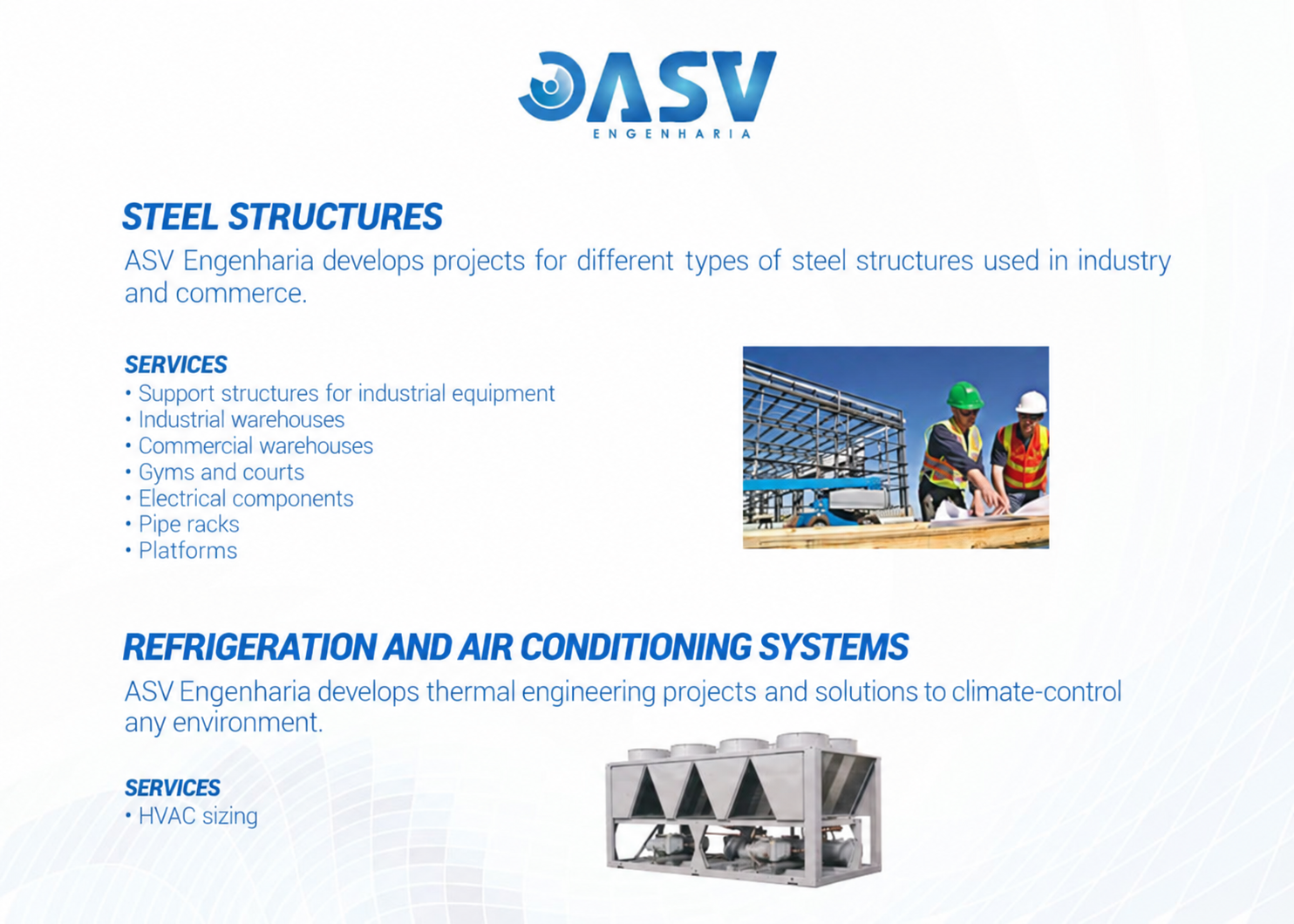 Steel Structures and Refrigeration