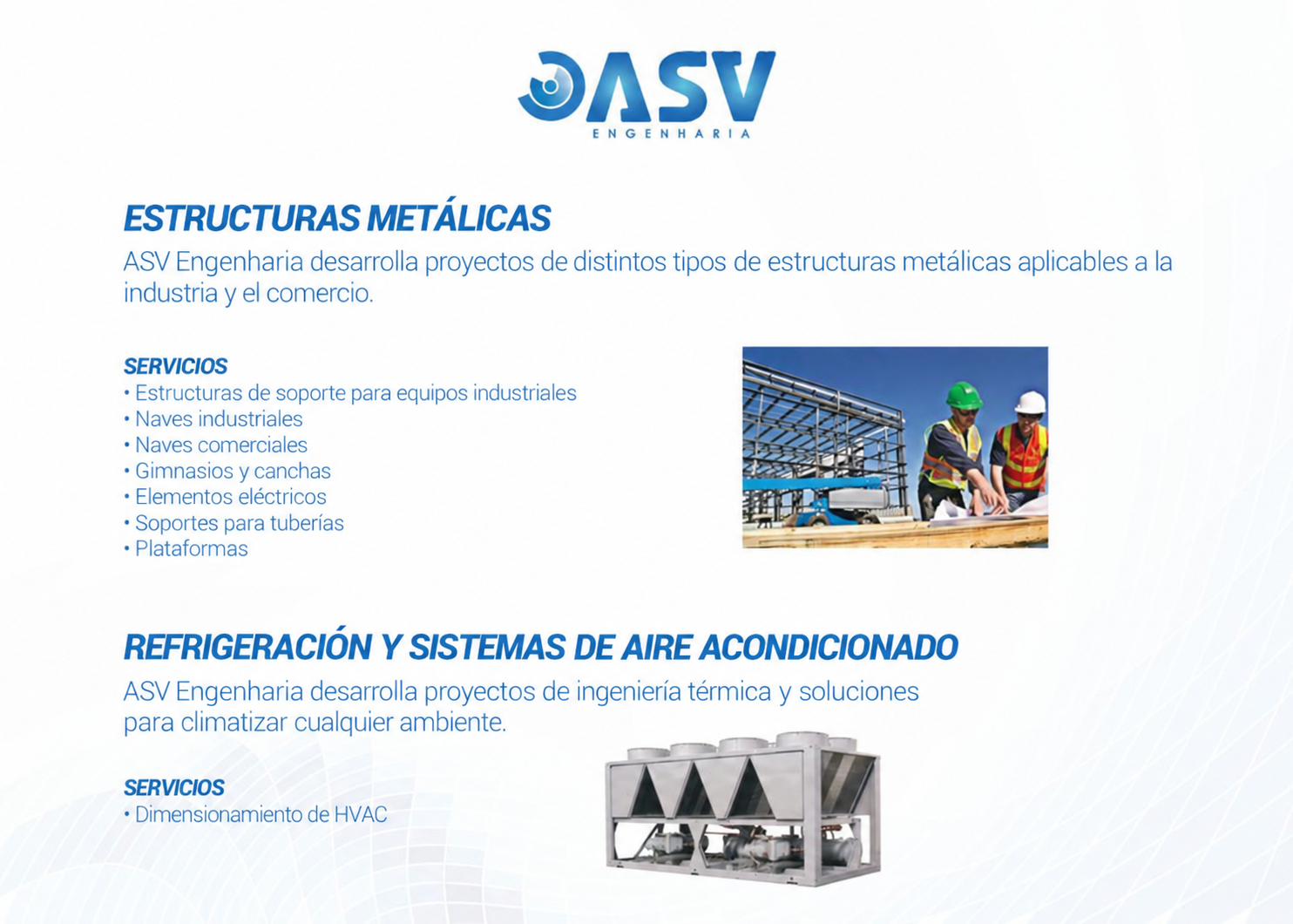 Estructuras metálicas y refrigeración